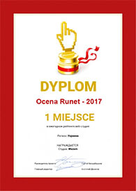 Ocena Runet. 1 miejsce.